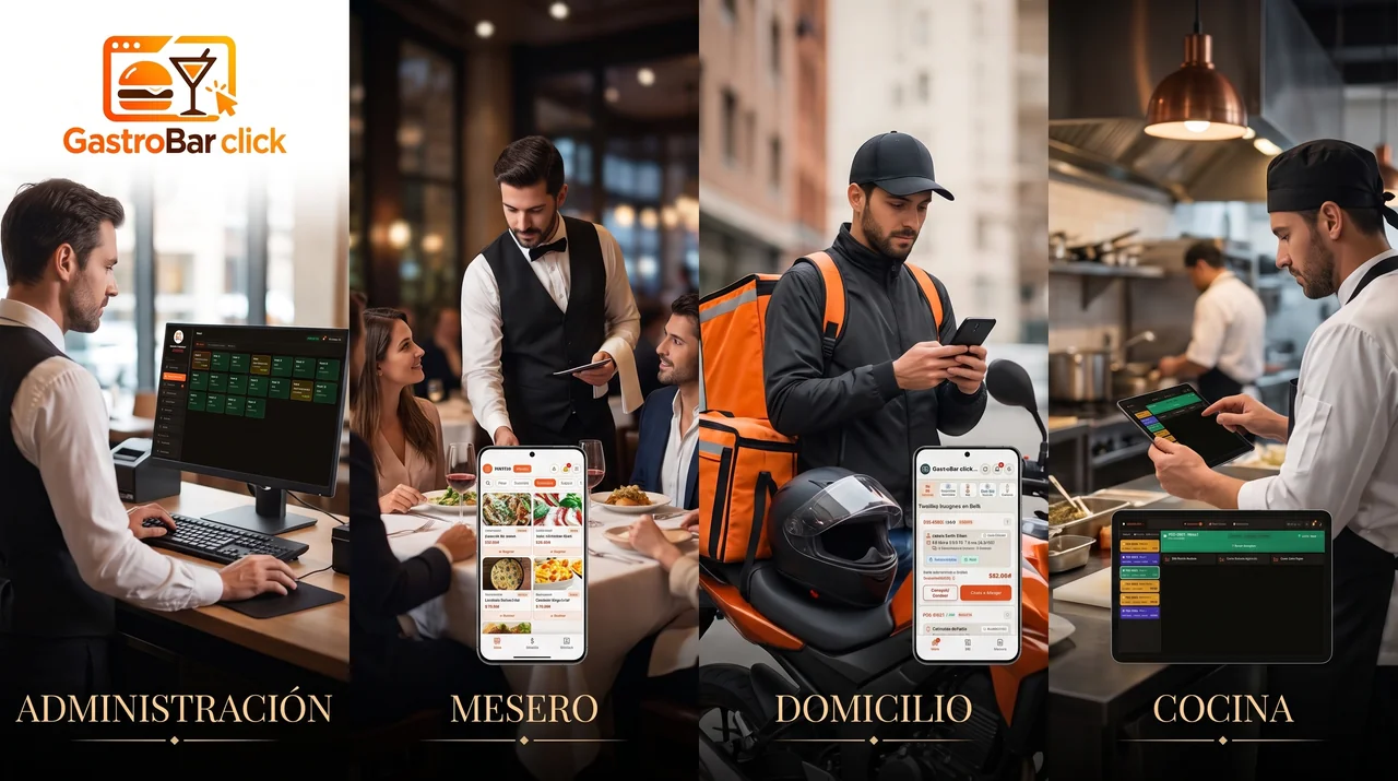 GastroBar.click Suite Gastronómica Cloud POS & PWA Multi-Rol